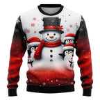 Siegbert | Men's Snowflake Print Crew Neck Christmas Blouse