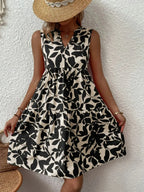 Nikoline | Women's Floral Print A-Line Mini Dress with V-Neck