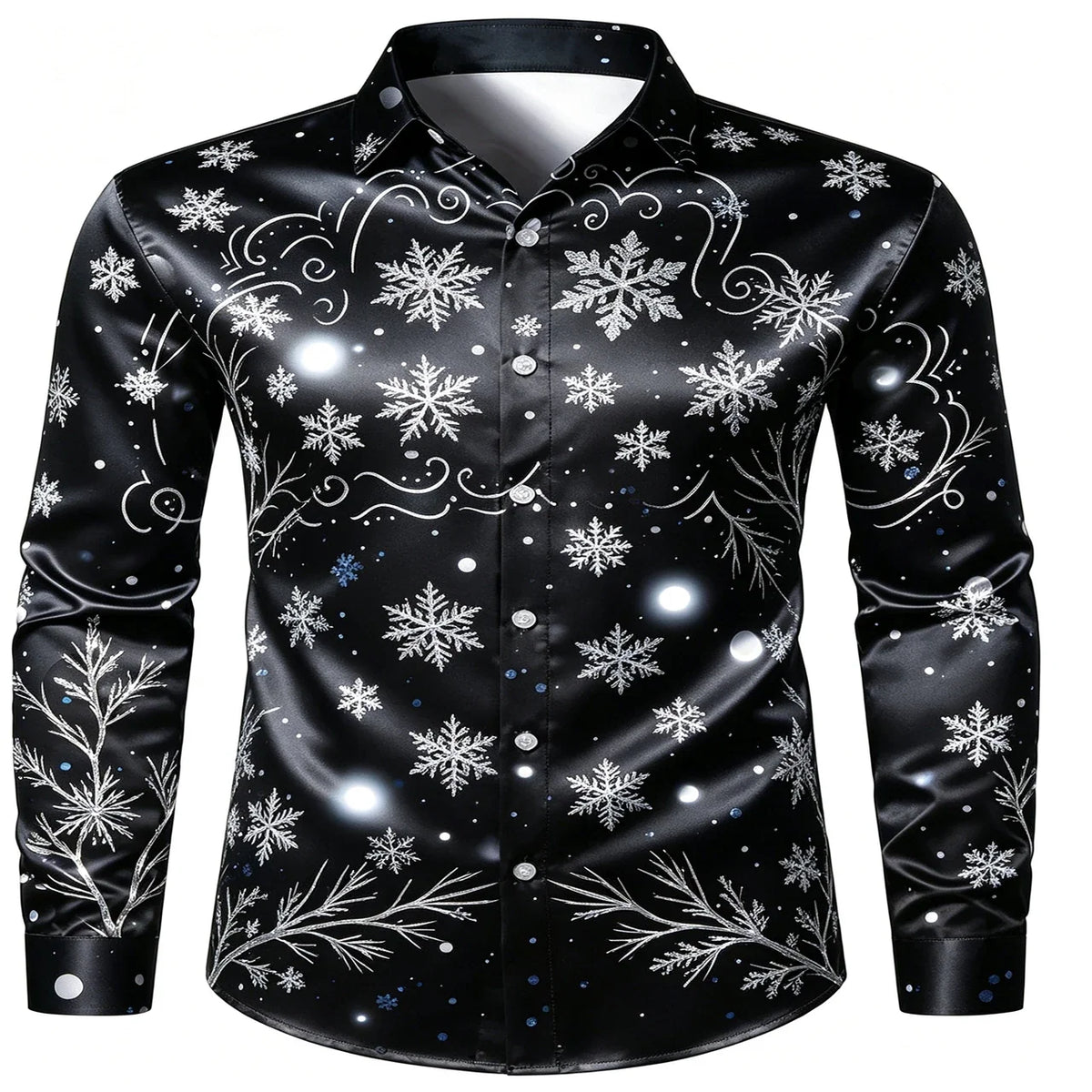 Gerner | Men's Printed Button-Up Christmas Blouse