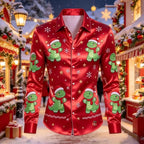 Louis | Men's Christmas Blouse with Gingerbread Print