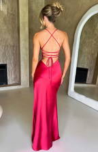 Livia | Women's V-Neck Pleated Cutout Maxi Dress