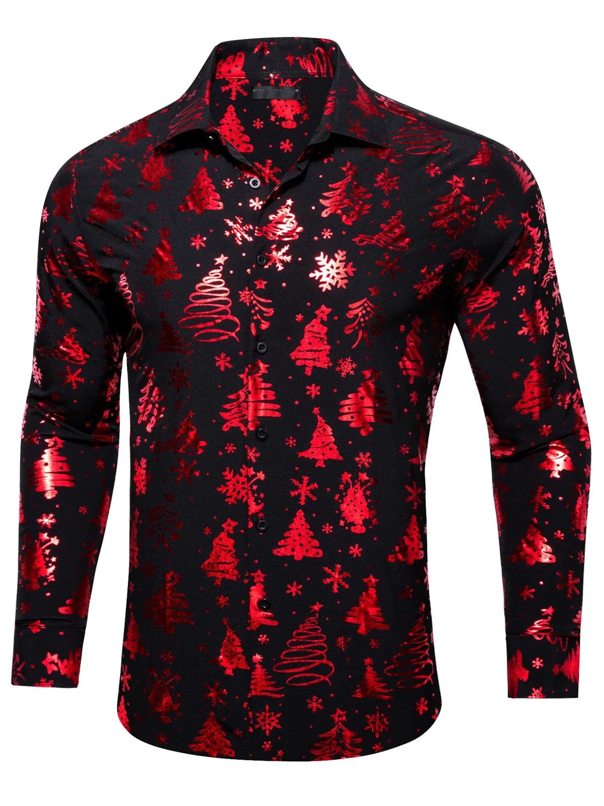 Nolan | Christmas Blouse Button-Up Shirt for Men