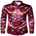 Gerner | Men's Printed Button-Up Christmas Blouse