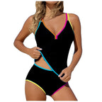 Claudia | Women's Colour-Block Cut-Out Tankini Set