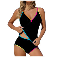 Claudia | Women's Colour-Block Cut-Out Tankini Set