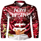 Gerner | Men's Printed Button-Up Christmas Blouse