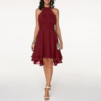 Delia | Women's Halter Layered Cocktail Dress