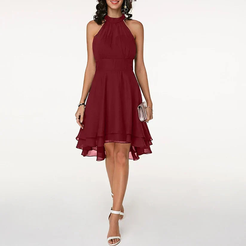 Delia | Women's Halter Layered Cocktail Dress