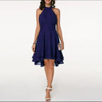Delia | Women's Halter Layered Cocktail Dress