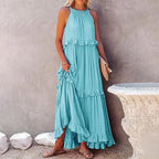 Ottilie | Women's A-Line Dress with Ruffled Tiered Hem Maxi