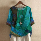 Chiara | Women's Floral Print Short Sleeve Blouse