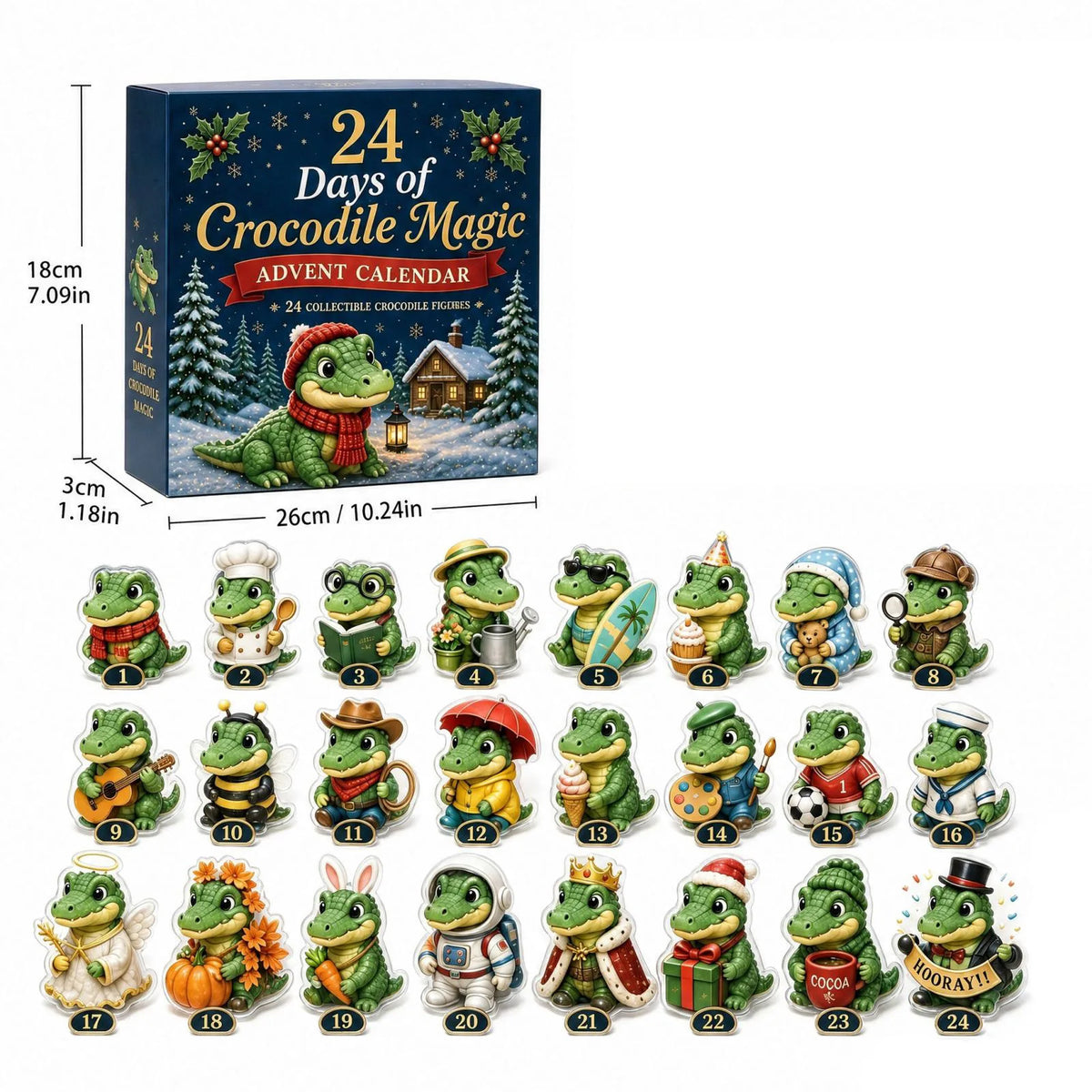 Sunniva | Advent Calendar Christmas Gift with Acrylic Charm Keyrings