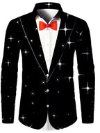 Ambros | Christmas Blouse Faux-Tailcoat Button-Down Shirt for Men