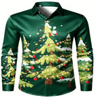 Gerner | Men's Printed Button-Up Christmas Blouse