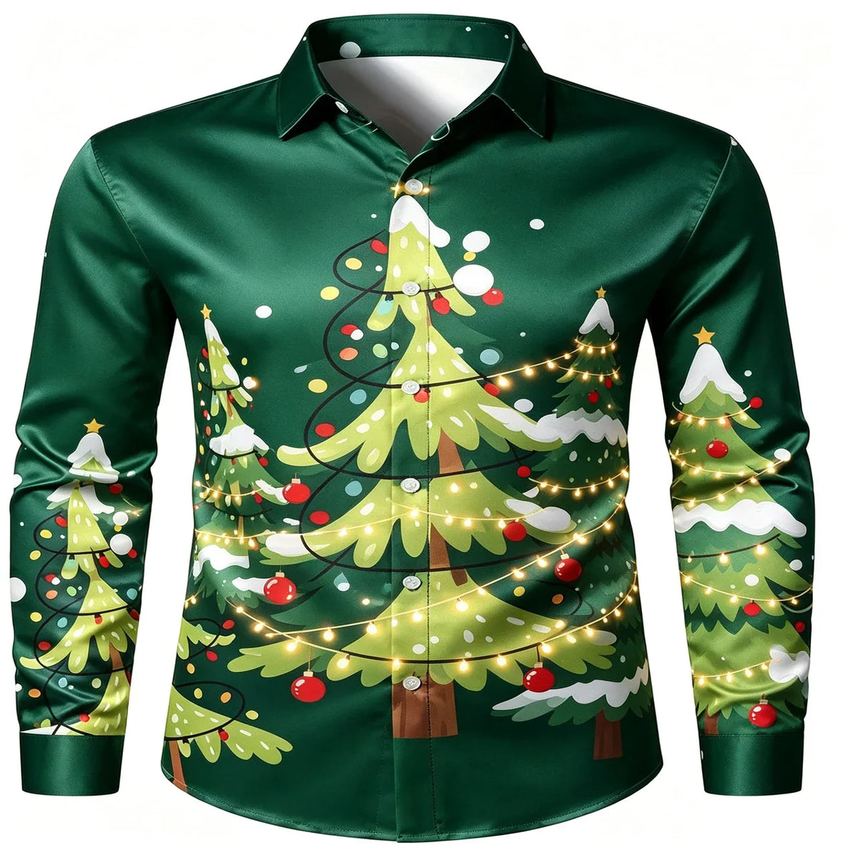 Gerner | Men's Printed Button-Up Christmas Blouse
