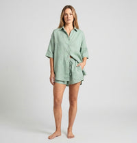 Sigrid | Women's Button-Front Shirt and Shorts Two-Piece Set