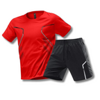 Milan | Men's Breathable Short Sleeve Training Set with Contrast Trim