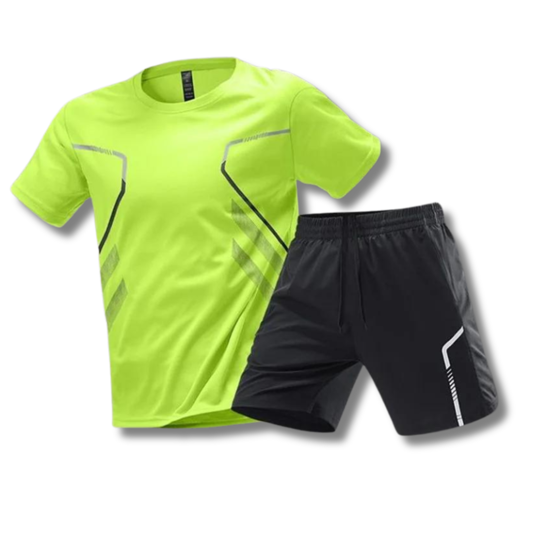 Milan | Men's Breathable Short Sleeve Training Set with Contrast Trim