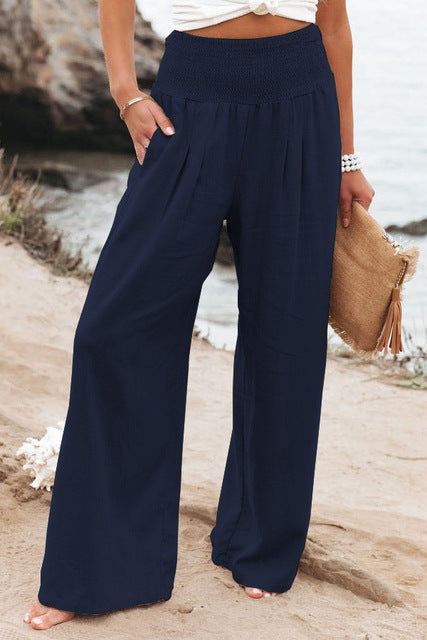 Isadora | Women's Tapered High-Waist Trousers with Straight Leg