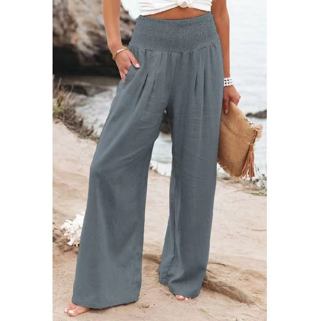 Isadora | Women's Tapered High-Waist Trousers with Straight Leg