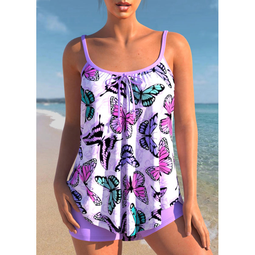 Alessia | Women's High-Waist Tie Tankini – Beach & Poolside