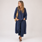 Rieke | Women's Relaxed Long Sleeve Shirt and Wide-Leg Pants Two-Piece Set