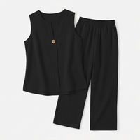 Evelien | Women's V-Neck Wide-Leg Two-Piece Set