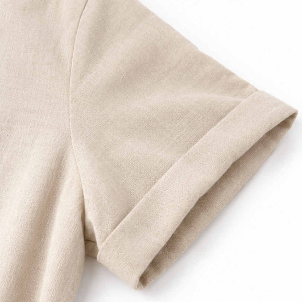 Sienna | Women's Button-Front Ruffle-Hem Jumpsuit with Rolled Sleeves