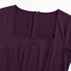 Nynke | Women's Square-Neck A-Line Midi Dress