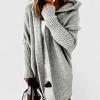 Elowen | Women's Oversized Hooded Knee-Length Cardigan