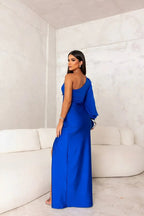 Eefje | Women's One-Shoulder Bodycon Maxi Dress with Side Slit
