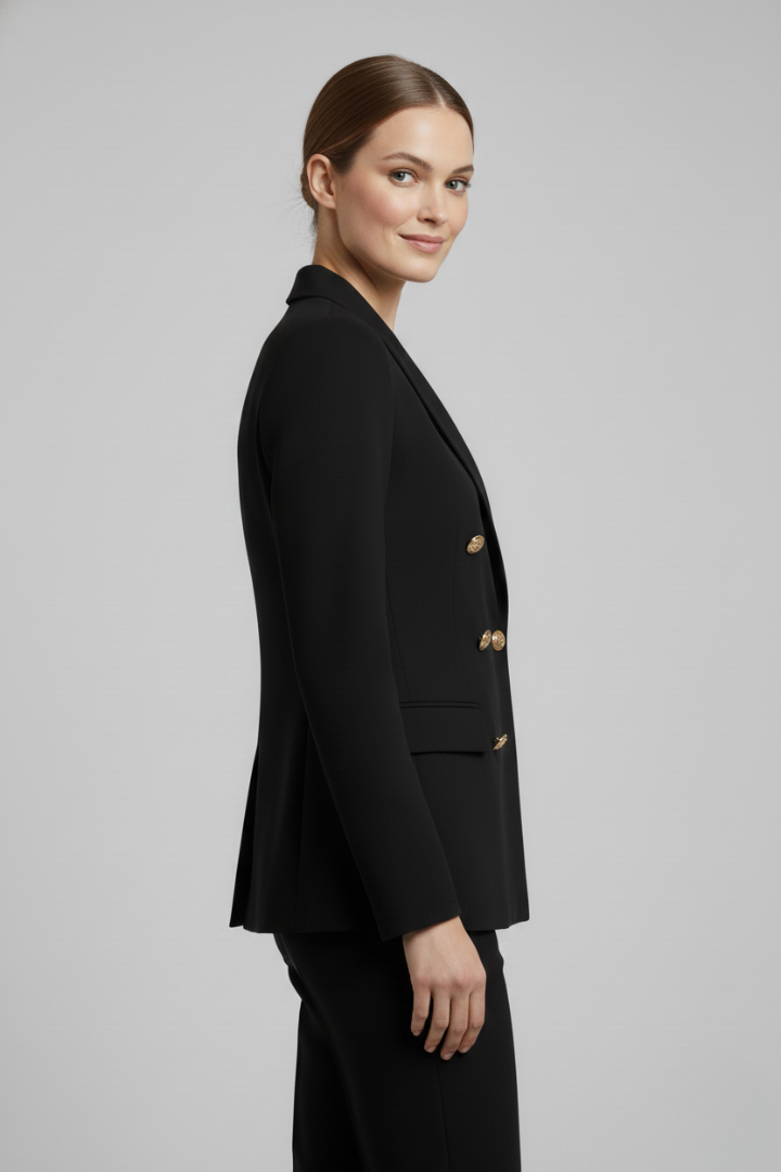 Aurelie | Women's Double-Breasted Tailored Blazer with Notched Lapel