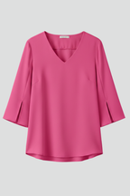 Jocelyn | Women's V-Neck Short Sleeve Blouse