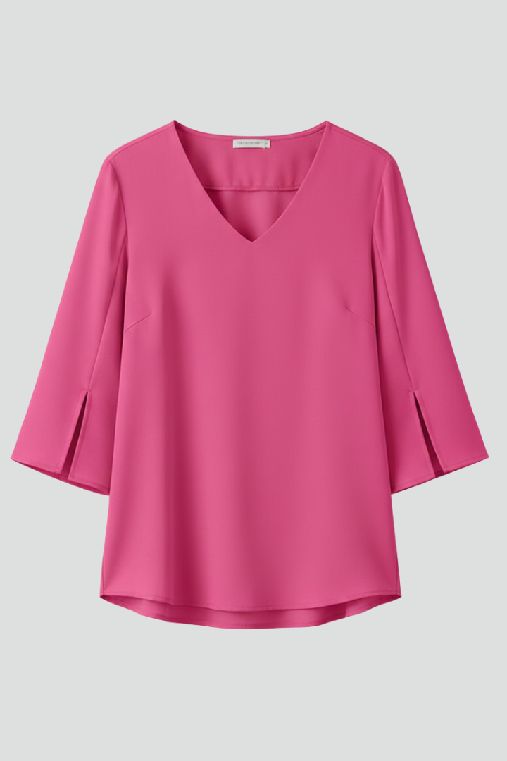 Jocelyn | Women's V-Neck Short Sleeve Blouse