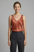 Aubrey | Women's V-Neck Tank Top with Straight Hem