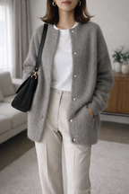 Vera | Women's Button Front Knit Cardigan Layered Style