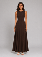 Dirkje | Women's Ruched Sleeveless A-Line Dress