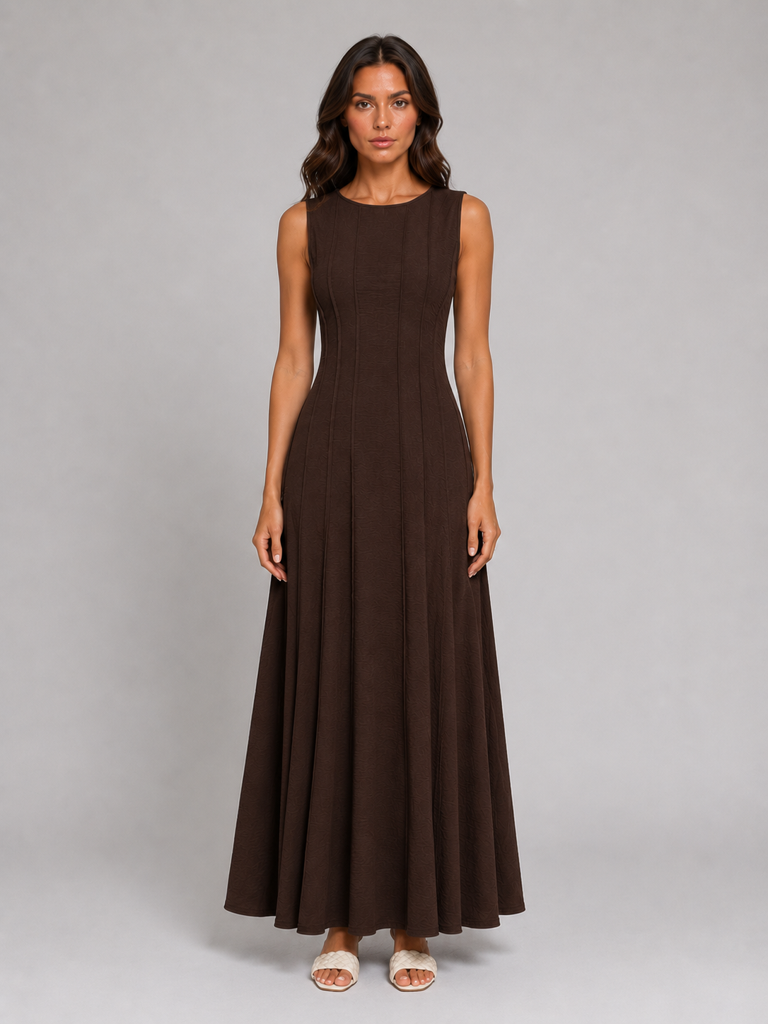 Dirkje | Women's Ruched Sleeveless A-Line Dress