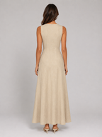 Dirkje | Women's Ruched Sleeveless A-Line Dress