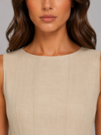 Dirkje | Women's Ruched Sleeveless A-Line Dress