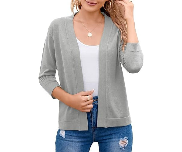 Wren | Women's Cropped Cardigan Open Front Relaxed