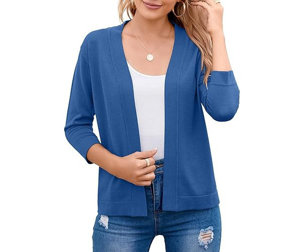 Wren | Women's Cropped Cardigan Open Front Relaxed