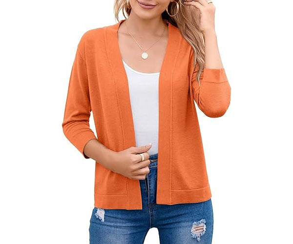Wren | Women's Cropped Cardigan Open Front Relaxed