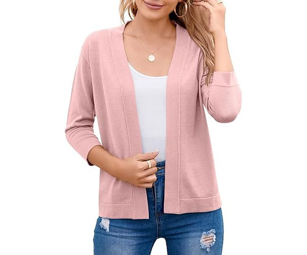 Wren | Women's Cropped Cardigan Open Front Relaxed