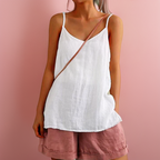 Wenke | Women's Tank Top Round-Neck Sleeveless Camisole