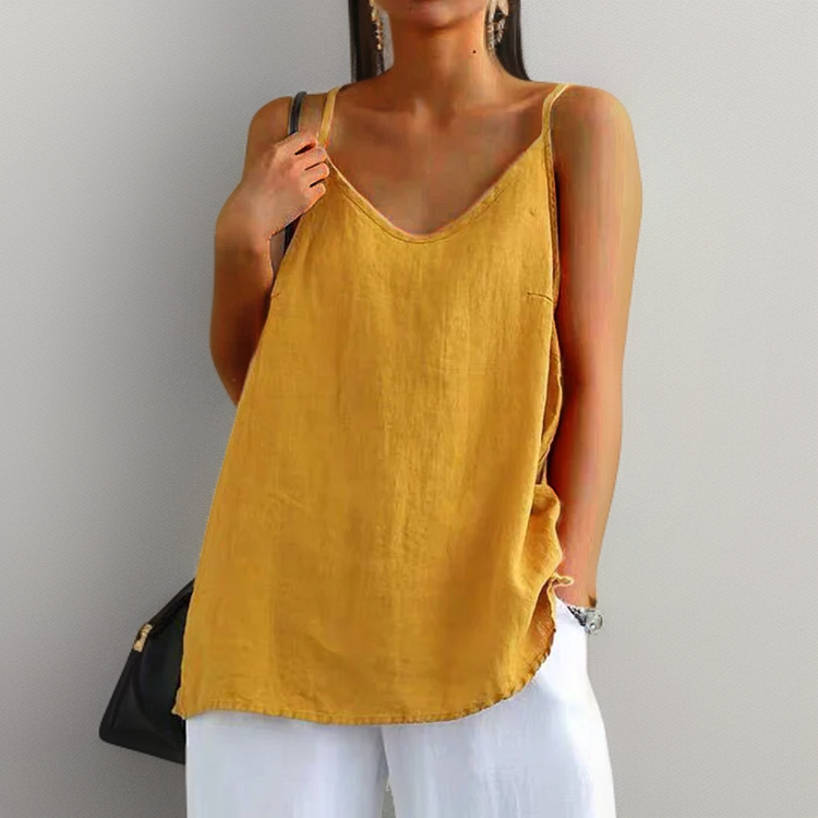 Wenke | Women's Tank Top Round-Neck Sleeveless Camisole