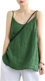 Wenke | Women's Tank Top Round-Neck Sleeveless Camisole