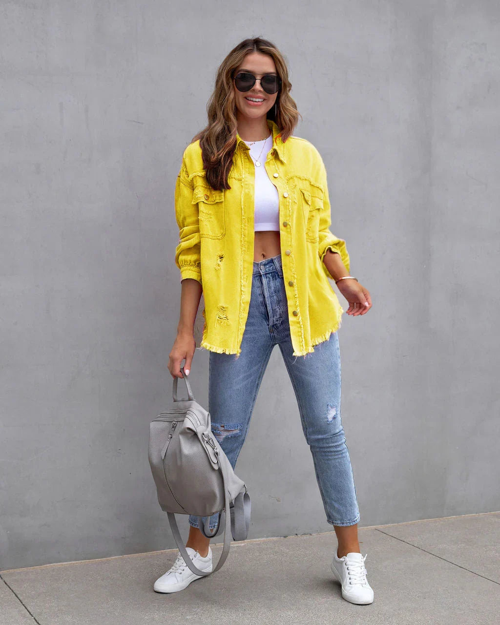 Antonia | Women's Relaxed Button-Front Jacket with Collar