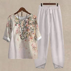 Tineke | Women's Relaxed Two-Piece Knit Top and Pants Lounge Set