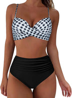 Harper | Women's High-Waisted Bikini with Colourful Print